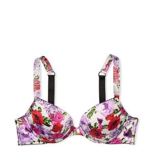 Victoria's Secret- VERY SEXY: Banded Logo Shine Strap Push-Up bra w/ PANTIES